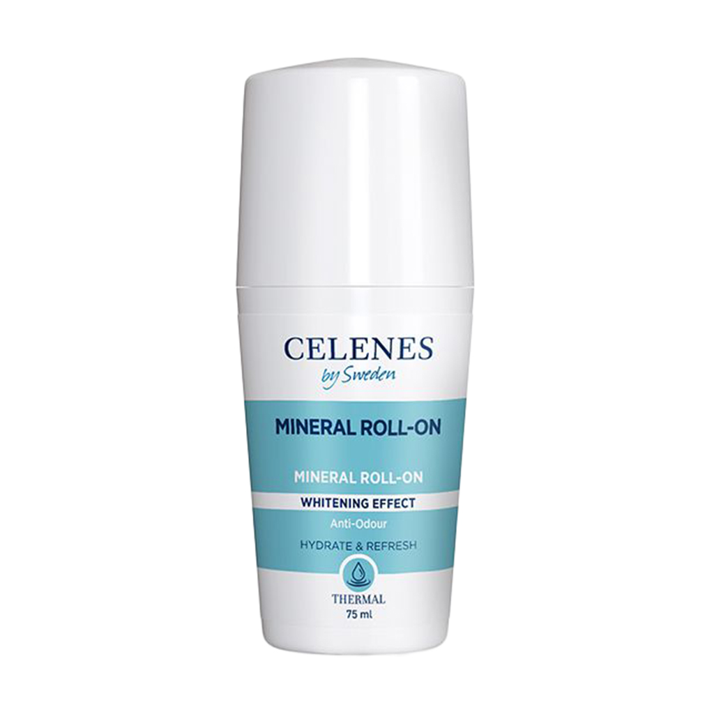 Термальний део-ролер Celenes Thermal Mineral Roll-On Whitening Hydrate &amp; Refresh з відбілювальним ефектом, для всіх типів шкіри, 75 мл