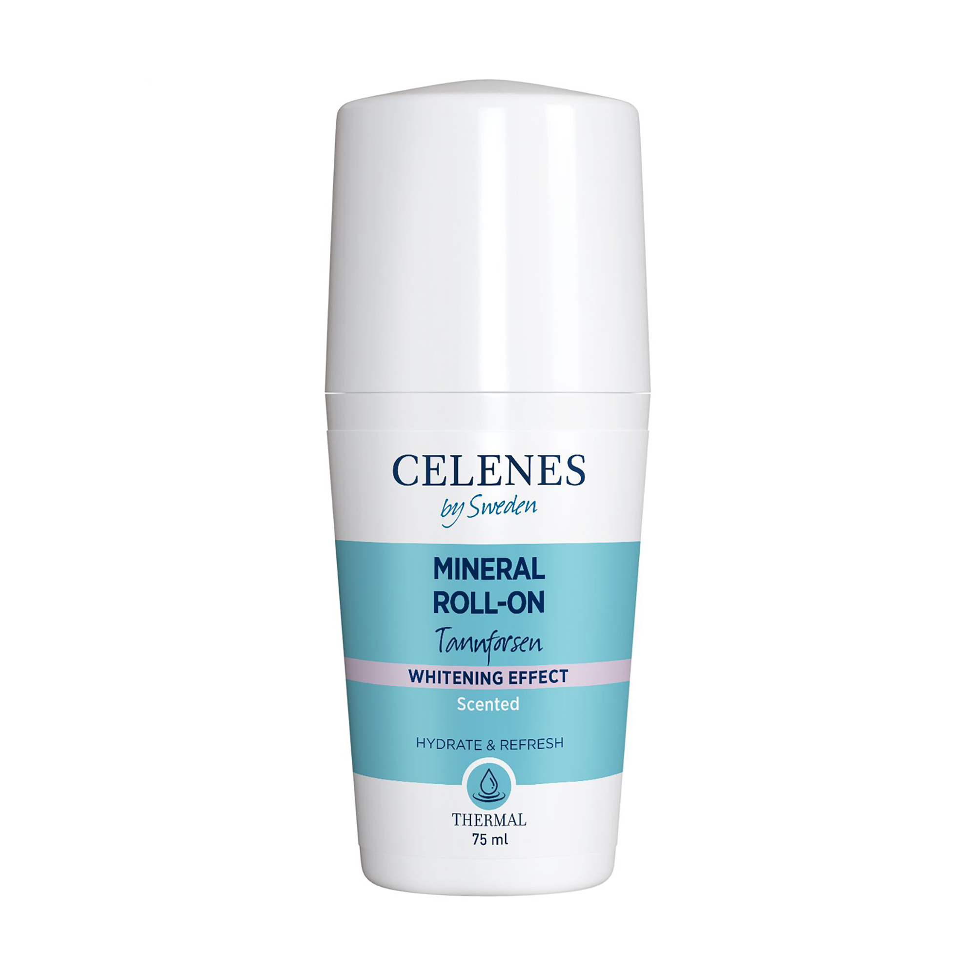 Термальний роликовий дезодорант Celenes Thermal Mineral Roll-On Hydrate &amp; Refresh Tannforsen з освітлювальним ефектом, унісекс, 75 мл